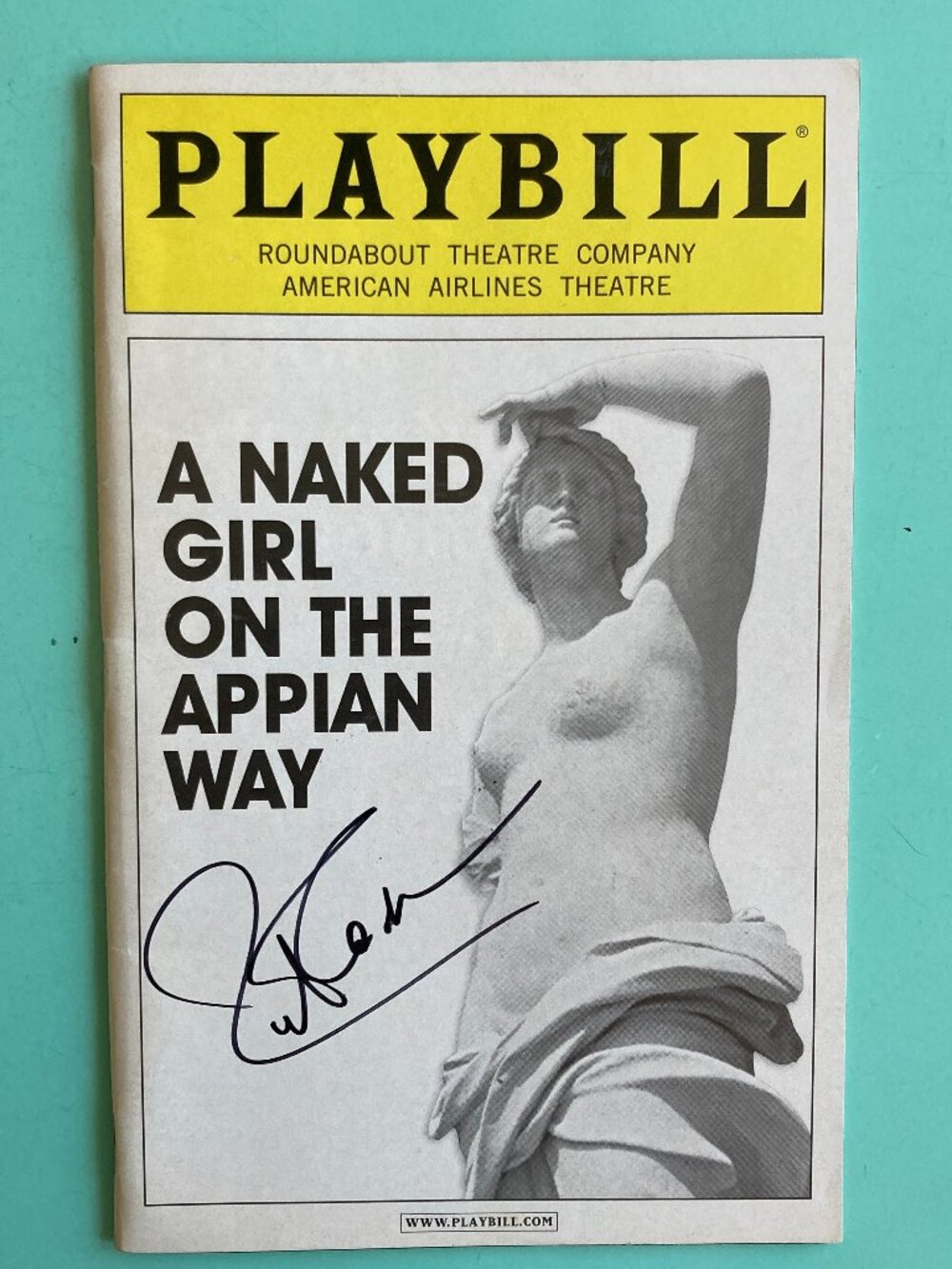Richard Thomas Only) Signed Playbill A Naked Girl on the Appian Way Ann Guilbert